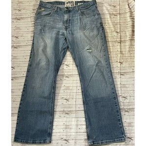 Ariat Jeans 38X32 Blue Denim Low Rise M4 Medium Wash Bootcut Work Wear Western